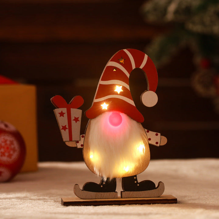 Decorative Christmas gnome with LED lighting