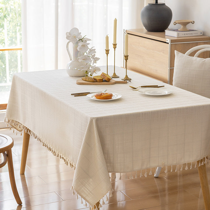 Elegant Woven Tablecloth