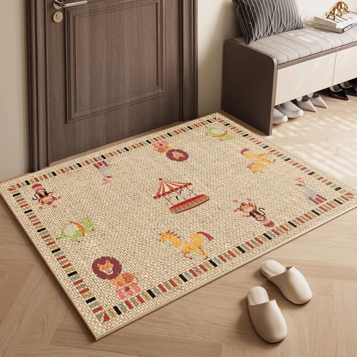 Playful Circus-Themed Door Mat
