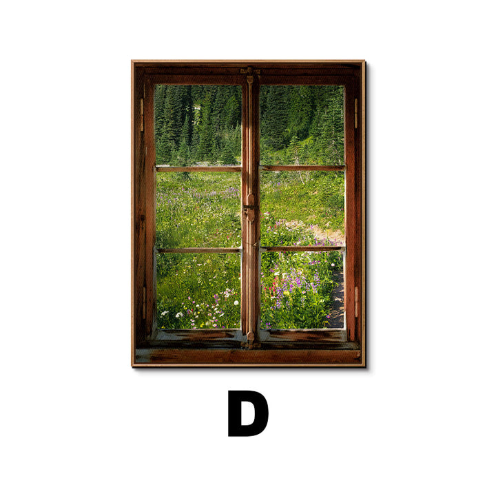 Framed Botanical Window Artwork
