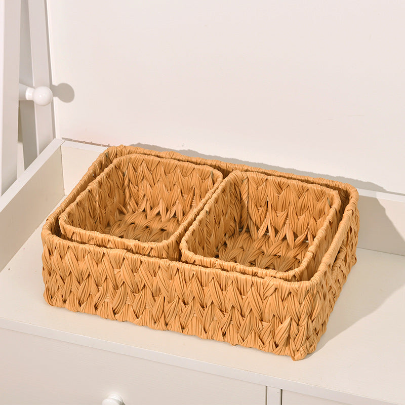 Natural Fiber Woven Storage Basket