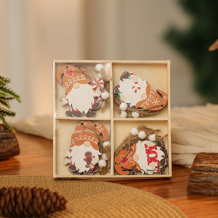 Decorative Christmas ornaments in gnome design