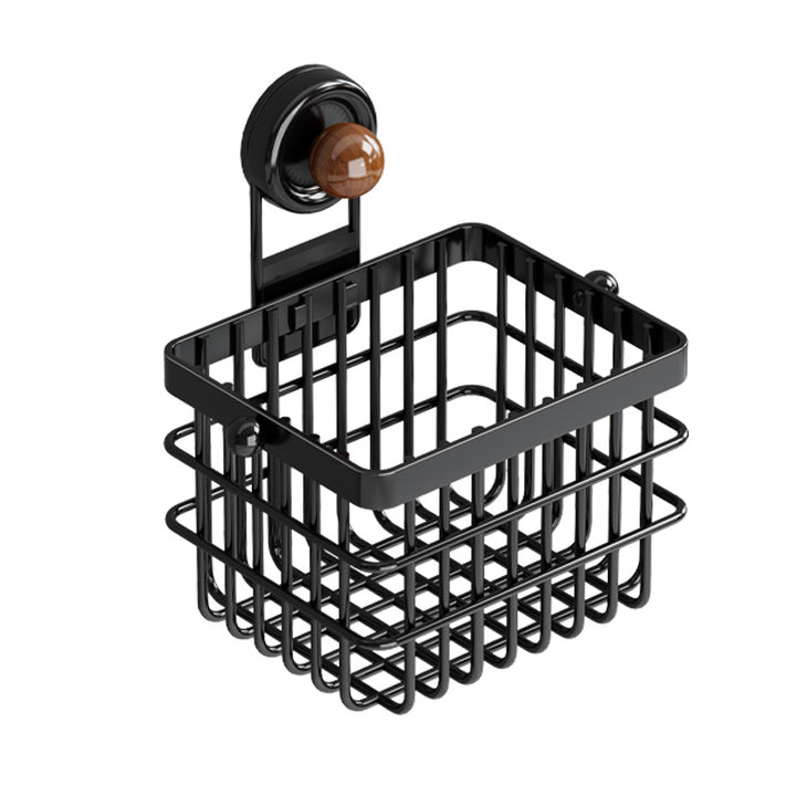 Wall-Mounted Suction Cup Mesh Storage Basket