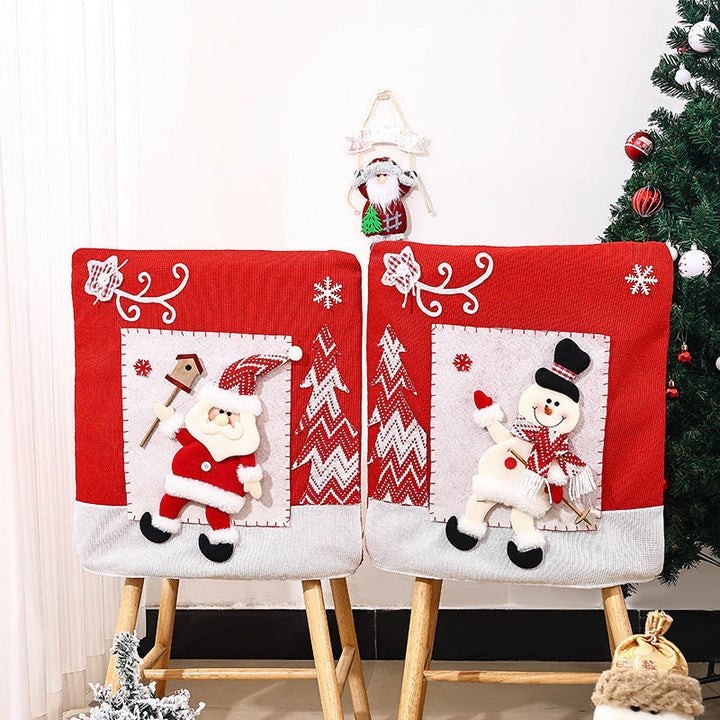 Festive chair covers with Christmas motif