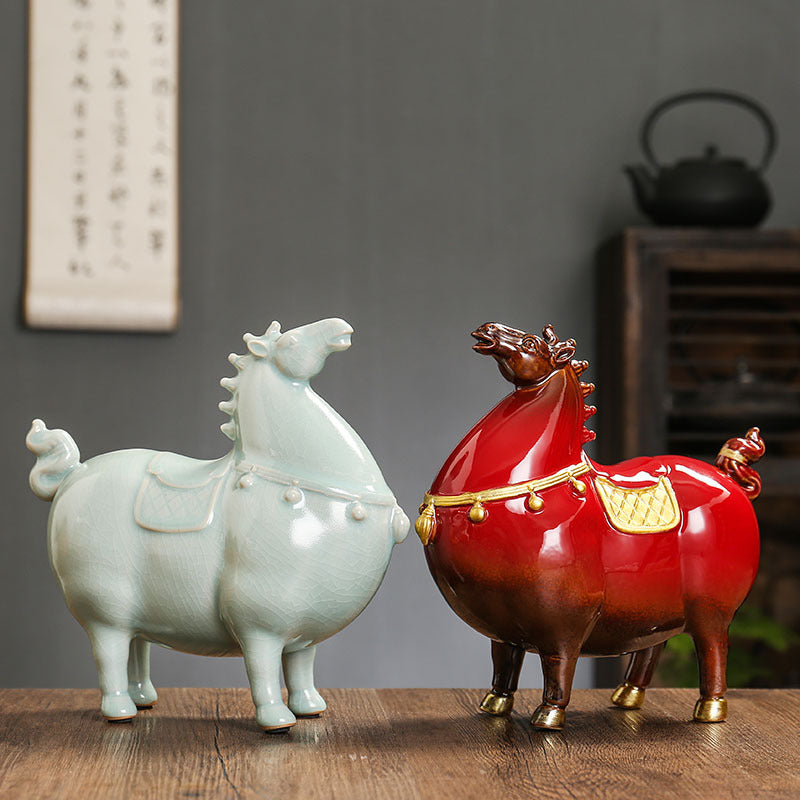 Decorative ceramic horse