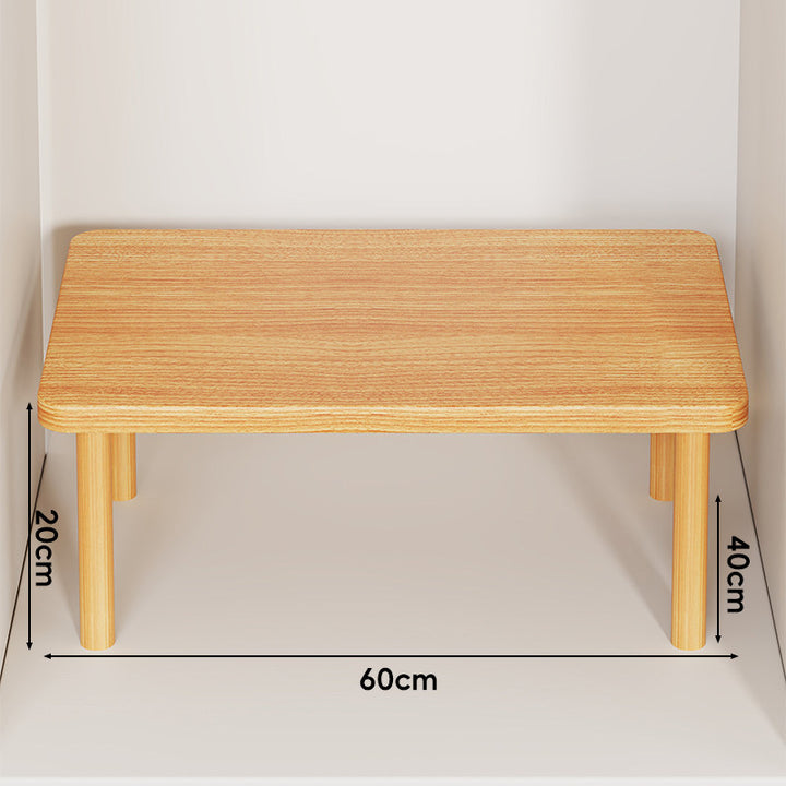 Adjustable Multi-Height Wooden Monitor Riser and Desktop Shelf