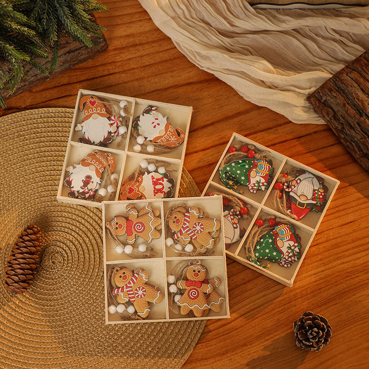 Decorative Christmas ornaments in gnome design