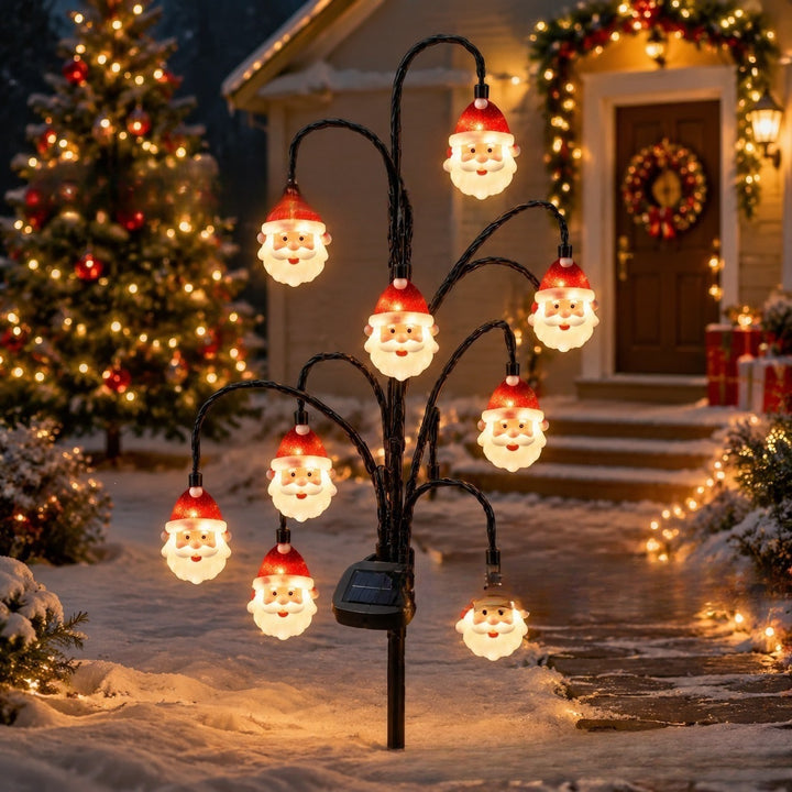 Outdoor Solar-Powered Reindeer LED String Light Garland