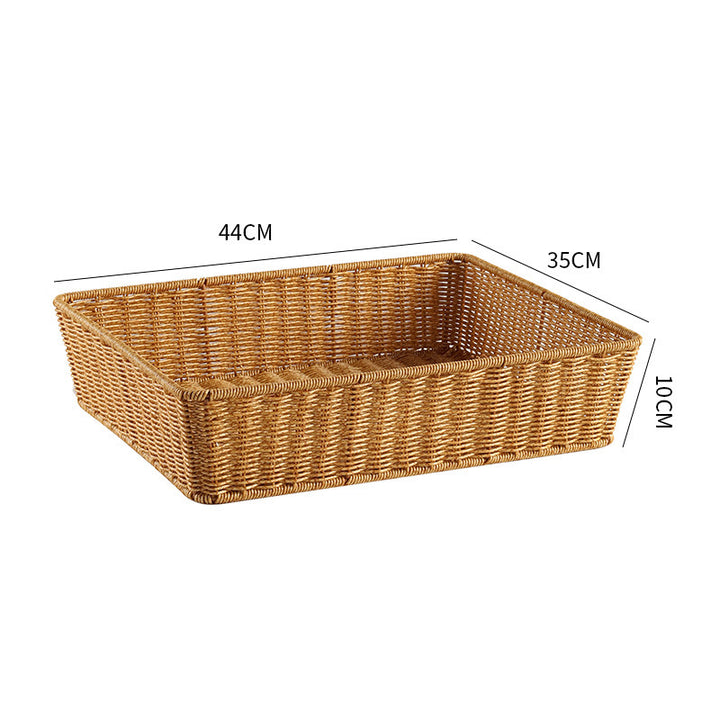 Elegant Handmade Rectangular Woven Storage Basket