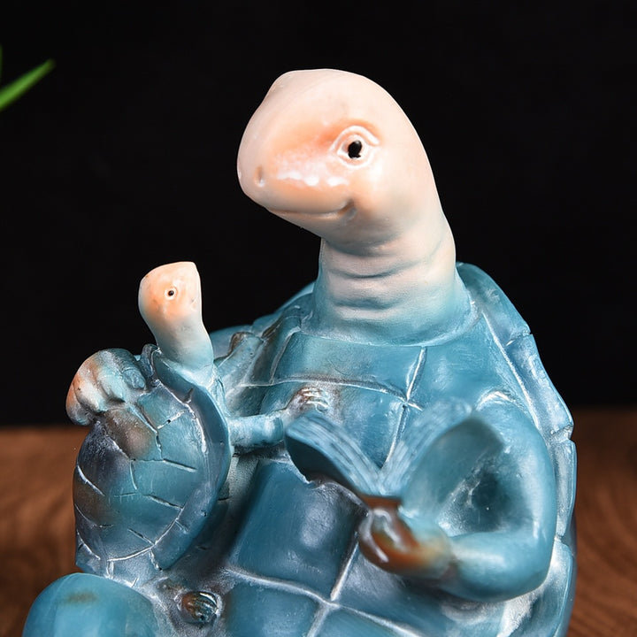 Reading Turtle Figurine