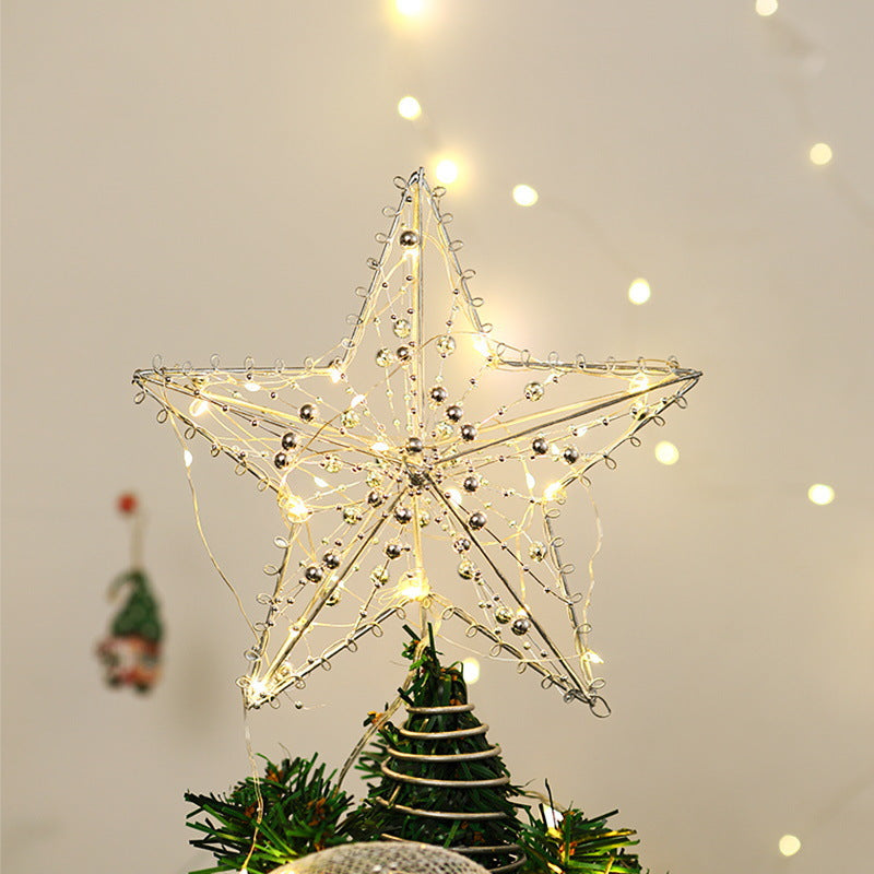 Christmas tree topper with LED lighting