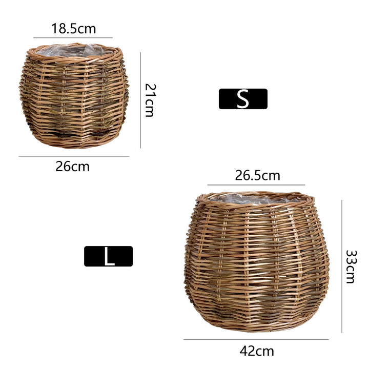 High-quality plant basket made of natural willow