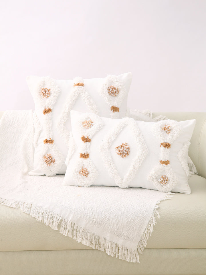 Decorative Textured Geometric Throw Pillow