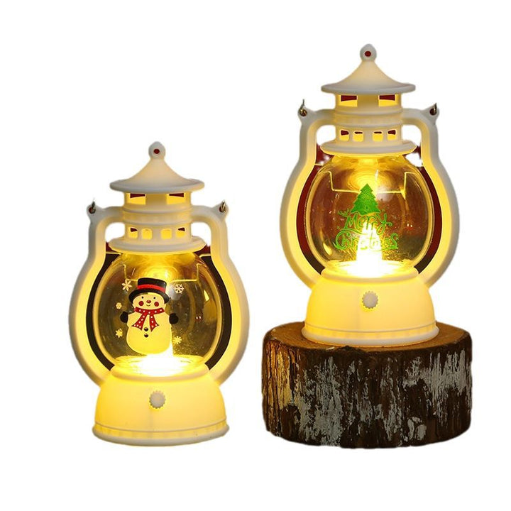 Decorative Christmas lantern with Santa Claus motif