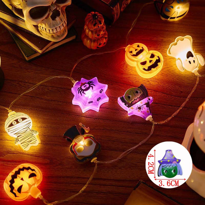 Decorative Halloween LED Pumpkin Ghost Bat String Lights