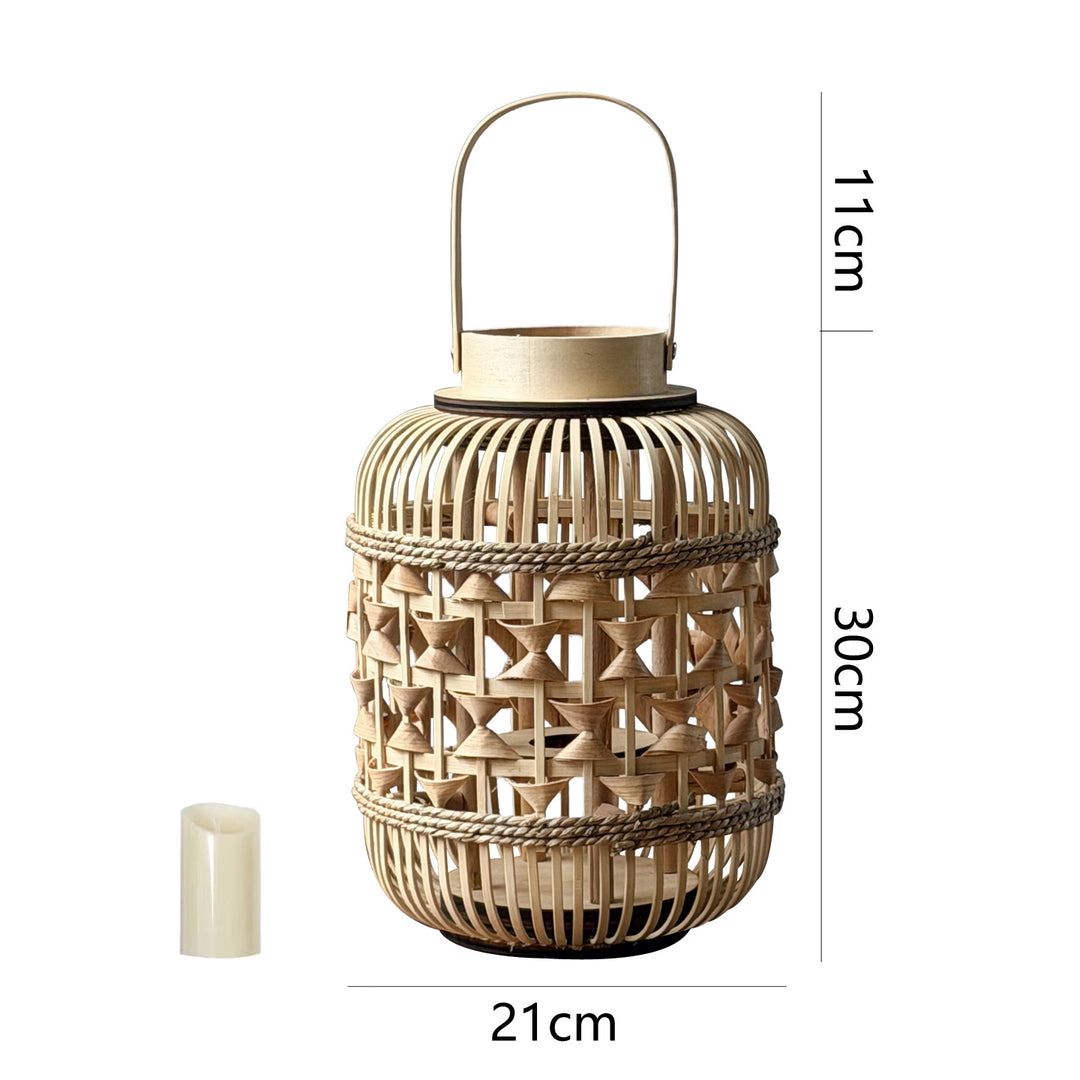 Decorative Lantern made of woven bamboo
