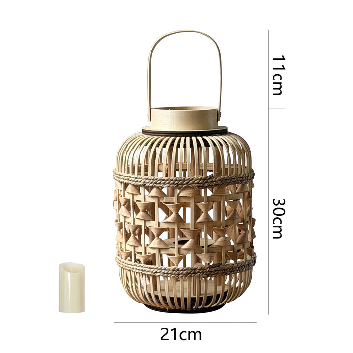 Decorative Lantern made of woven bamboo