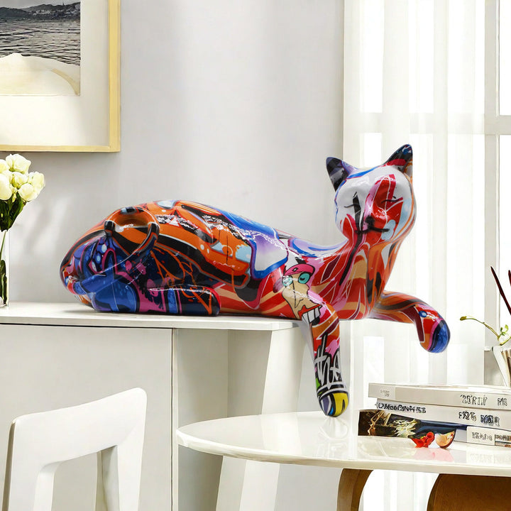 Colorful Cat Sculpture