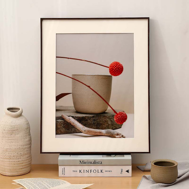 Artistic Framed Perfume Bottle Illustration for Home