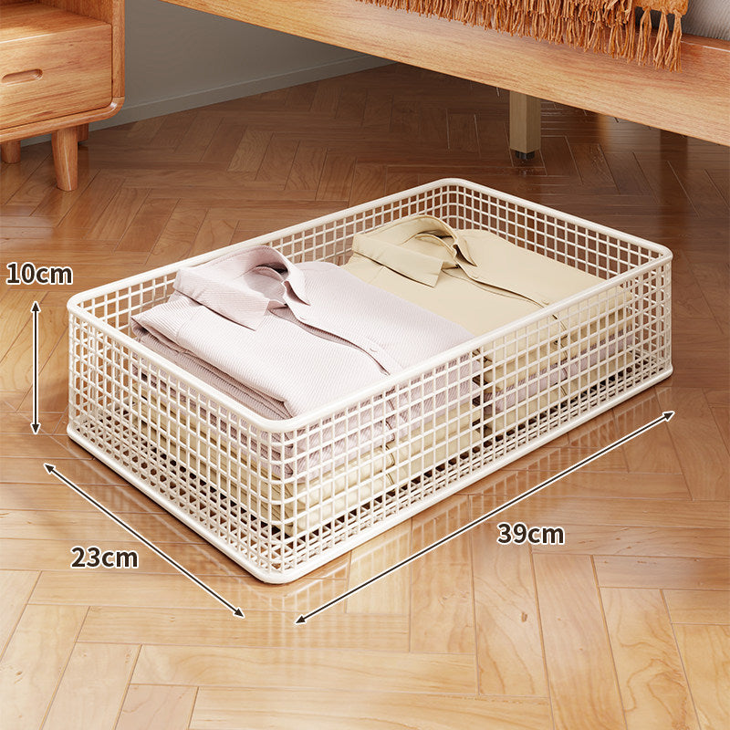 Under-Bed Rolling Mesh Storage Basket with Castor Wheels
