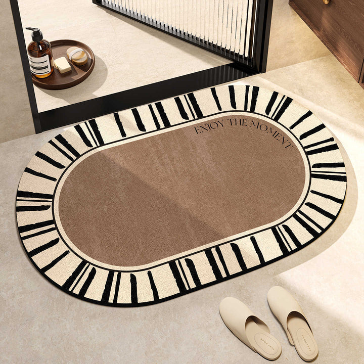 Elegant Oval Floor Mat