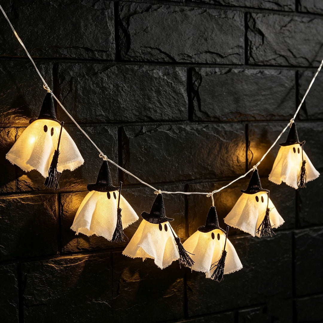 Halloween Ghost Witch LED String Lights Garland