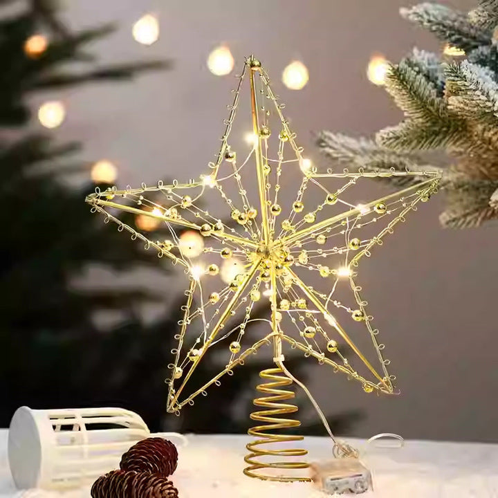 Christmas tree topper with LED lighting