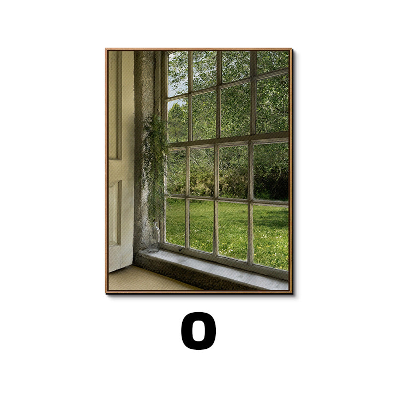 Framed Botanical Window Artwork