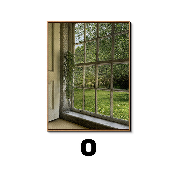 Framed Botanical Window Artwork