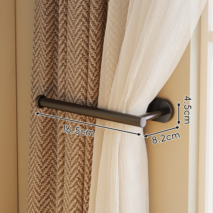 Wall-Mounted Metal Curtain Holdback Rod
