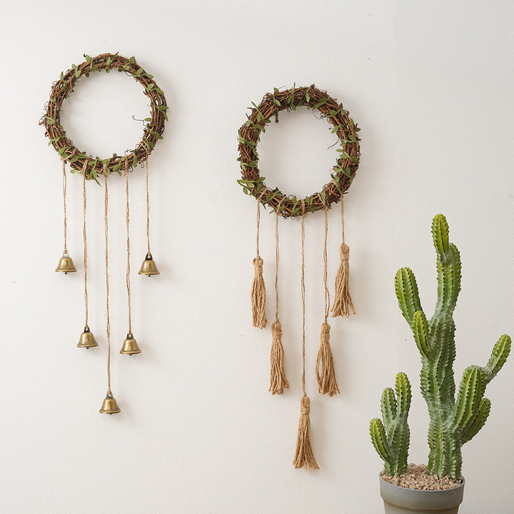 Decorative Wreath with Hanging Bells