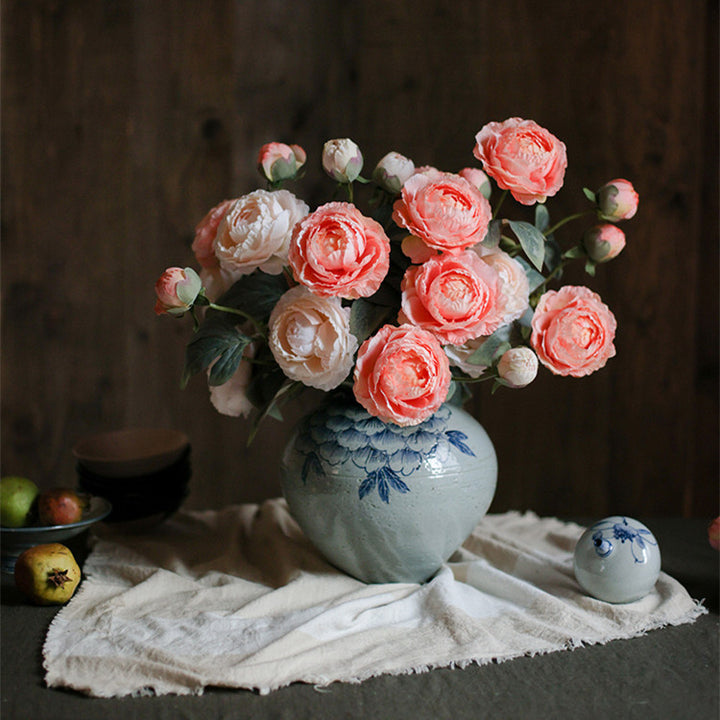 Elegant Peony Floral Stem