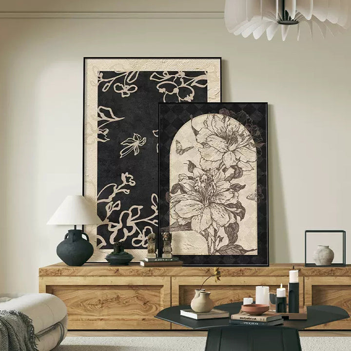 Floral Pattern Framed Wall Art