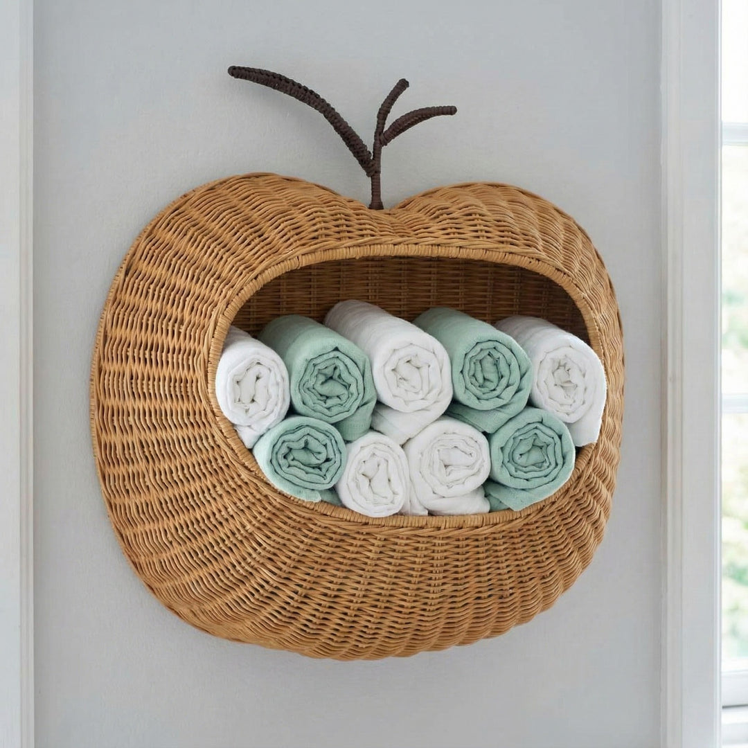 Wall basket in apple shape