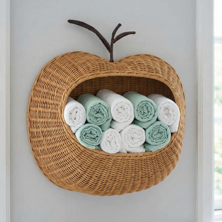 Wall basket in apple shape