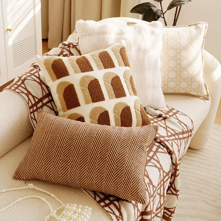 Luxurious Faux Fur Square Decorative Pillow