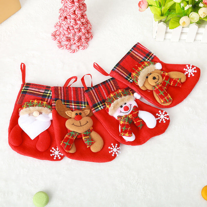 Cute Christmas stocking with reindeer motif
