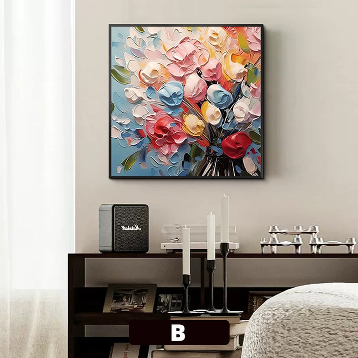 Floral 3D Textured Canvas Wall Art