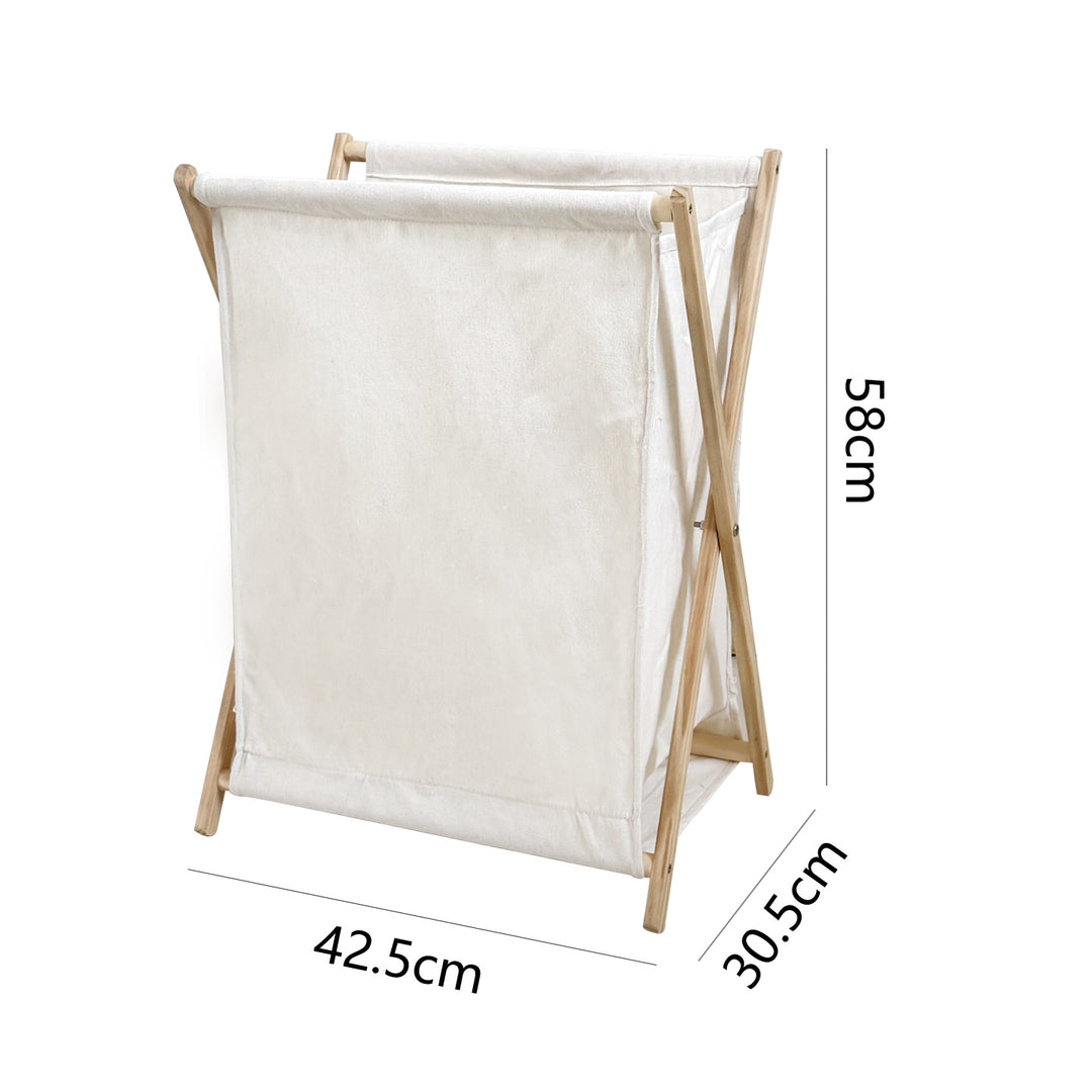 Modern laundry basket with folding frame