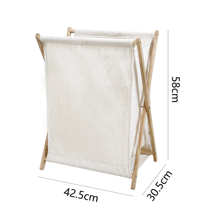 Modern laundry basket with folding frame