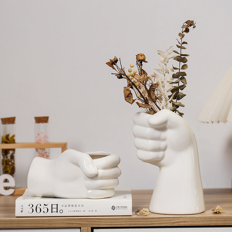 Decorative hand vase