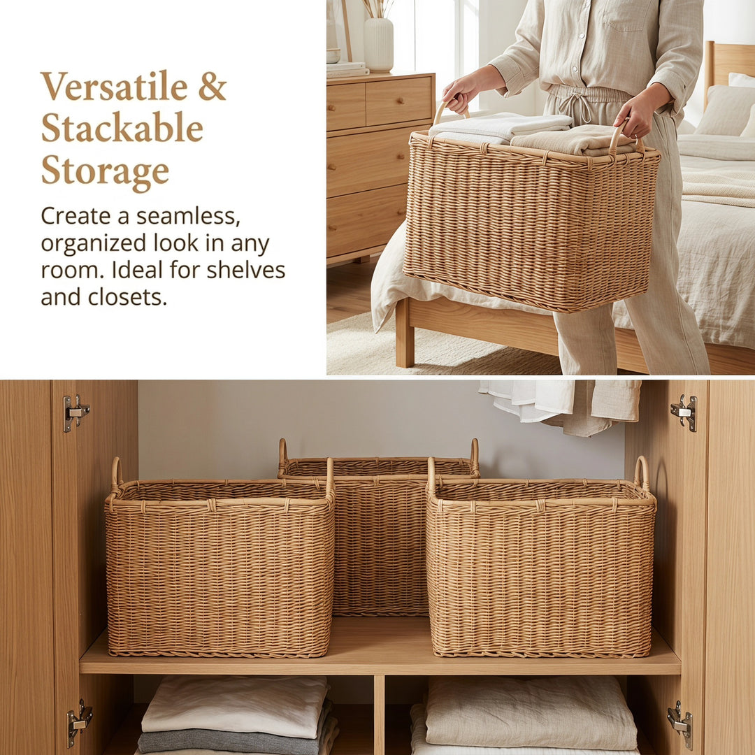 High-quality storage basket with sturdy handles