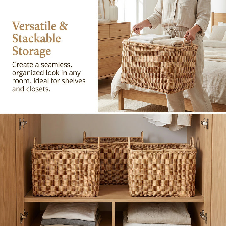 High-quality storage basket with sturdy handles