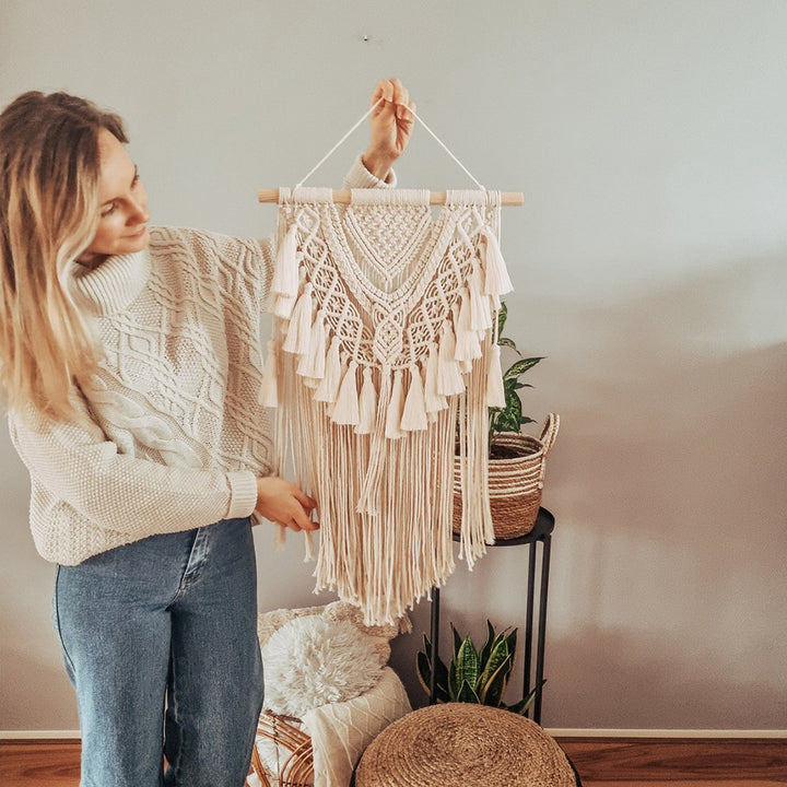 Elegant Macrame Wall Hanging in Bohemian Style