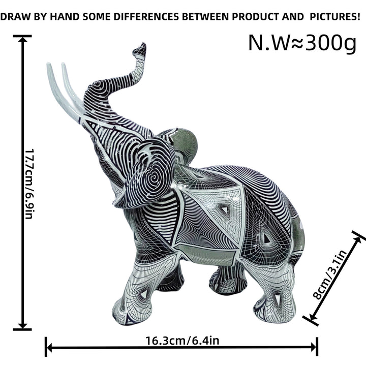 Artfully designed elephant figure