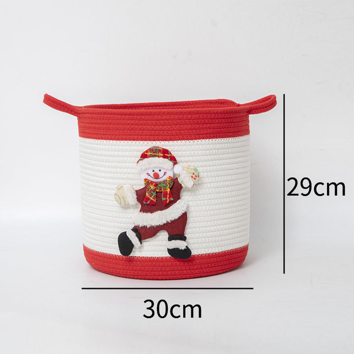 Decorative storage basket with Christmas motif
