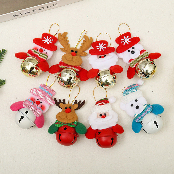 Festive Christmas Bell with Santa Motif