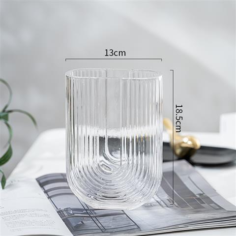 Ribbed Glass Vase