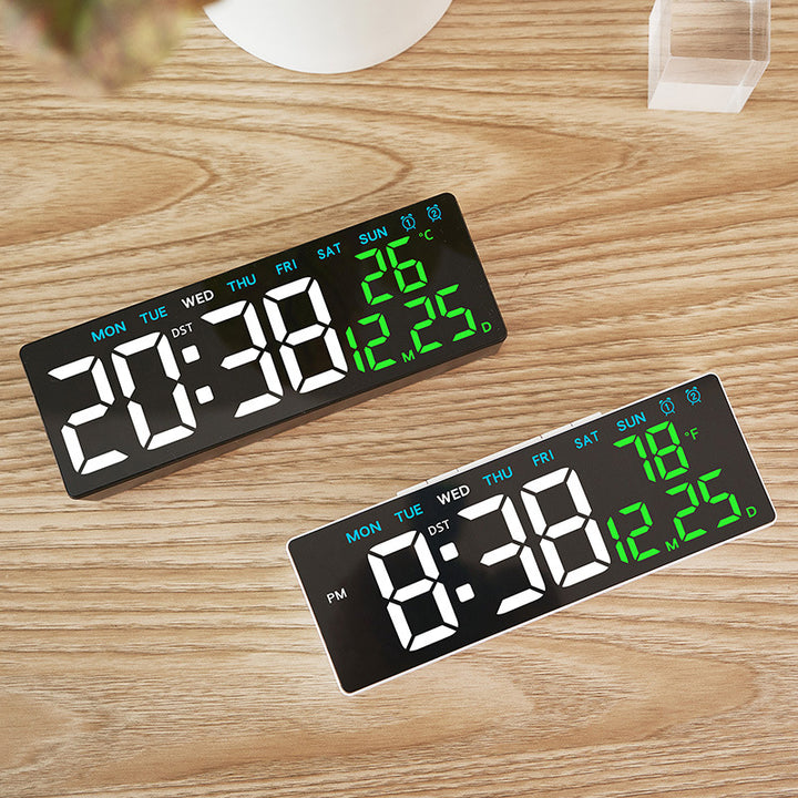 Digital multifunction alarm clock with large display