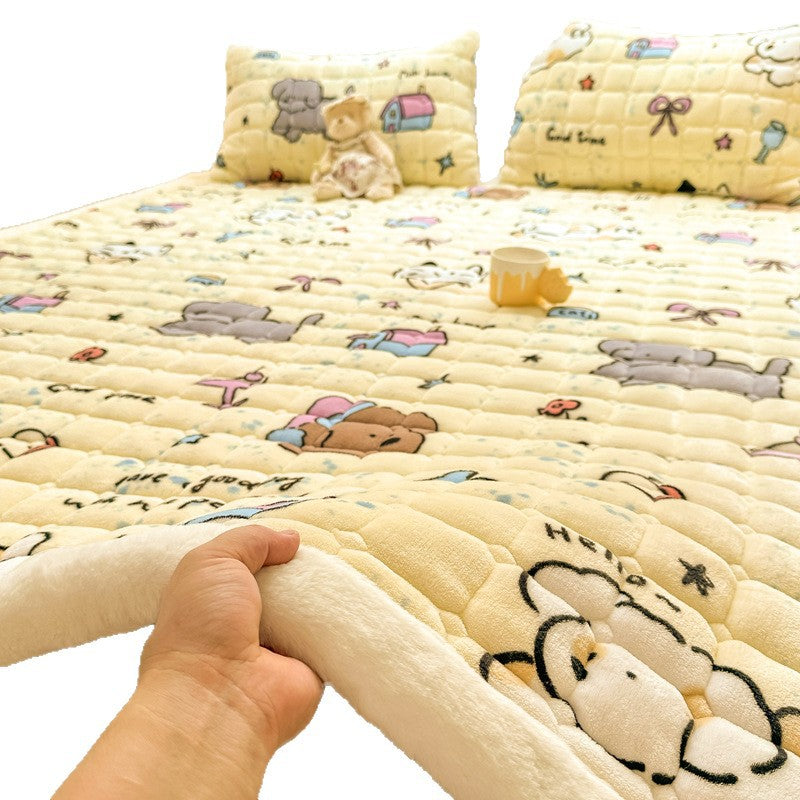 Plush Cartoon-Themed Blanket